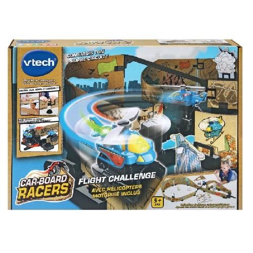 Circuit Miniature VTech - Car-Board Racers. Circuit Voitures Flight Challenge. Pistes de Course en Carton Recyclé* Extensibles a l'Infini
