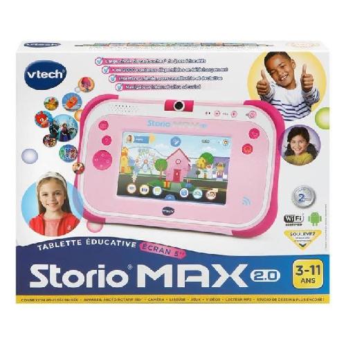Jeu Pour Console Educative VTECH - Console Storio Max 2.0 5 Rose - Tablette Éducative Enfant