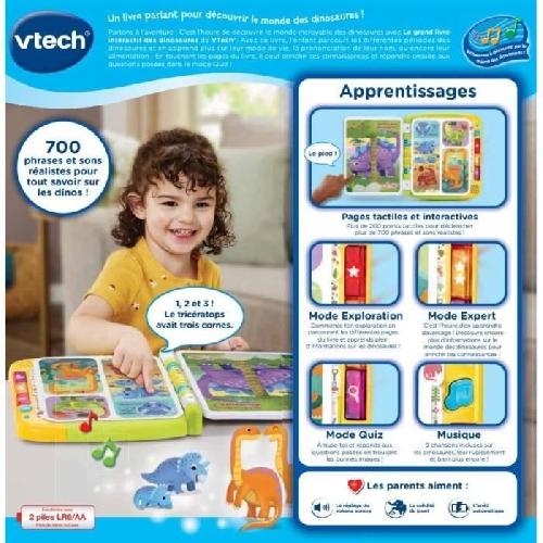 Livre Electronique Enfant - Livre Interactif Enfant VTECH LE GRAND LIVRE INTERACTIF DES DINOSAURES