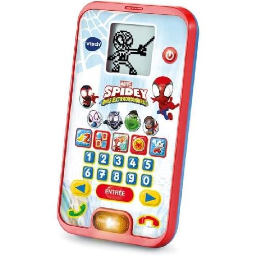 Telephone Jouet Enfant VTECH - SPIDEY - Le Smartphone Educatif de Spidey - Enfant - Rouge - Mixte - 3 ans - Pile