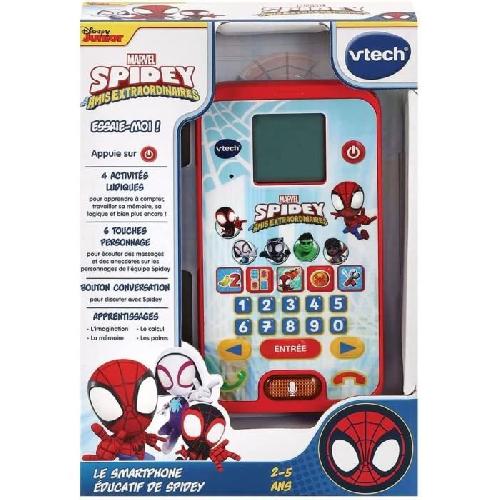 VTECH - SPIDEY - Le Smartphone Éducatif de Spidey - Enfant - Rouge - Mixte  - 3 ans - Pile 881621
