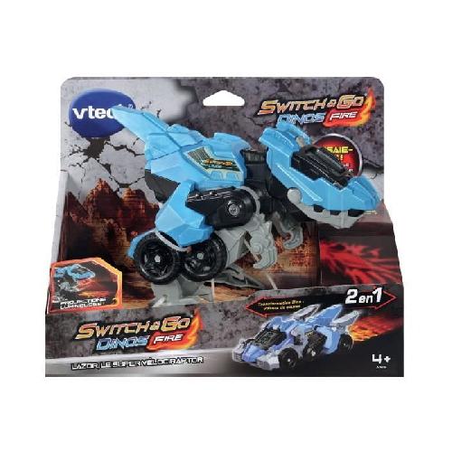 Figurine Miniature - Personnage Miniature VTECH - Switch & Go Dinos Fire - Lazor. Le Super Vélociraptor