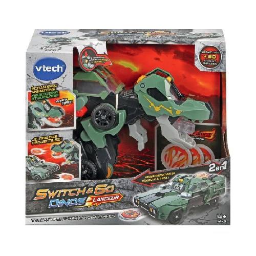 Figurine Miniature - Personnage Miniature VTECH - Switch & Go Dinos Lanceur - Tyram. Super T-Rex Lance Flammes