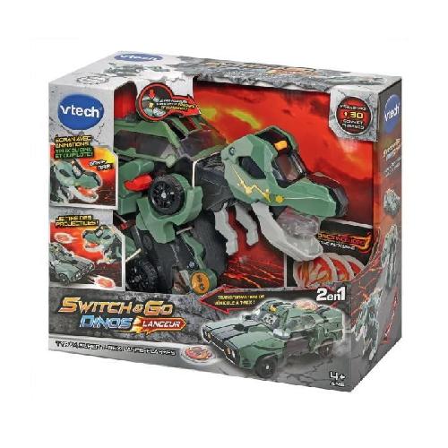 Figurine Miniature - Personnage Miniature VTECH - Switch & Go Dinos Lanceur - Tyram. Super T-Rex Lance Flammes