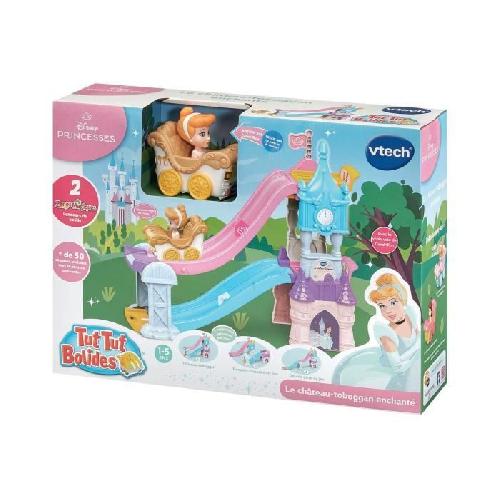 Vehicule Pour Circuit Miniature VTECH TUT TUT BOLIDES DISNEY PRINCESSES - CHATEAU - TOBOGGAN ENCHANTE -+ LE CARROSSE MARIAGE ENCHANTE DE CENDRILLON-