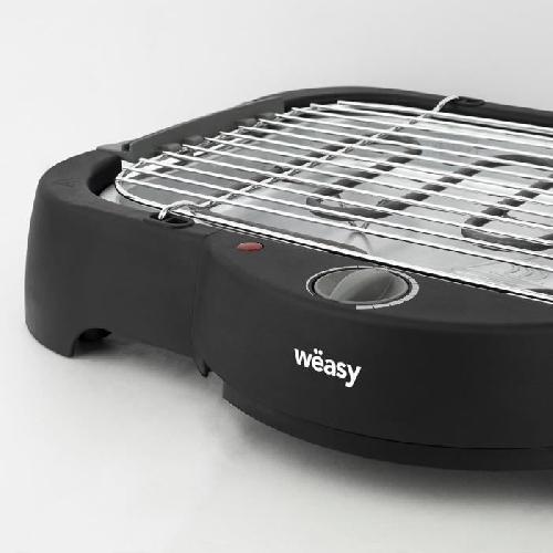 Barbecue De Table - Electrique WEASY GBE42 Grill BBQ électrique a poser ou sur pieds-41.5x24cm-Température réglable-2000W -Plateau amovible-Pieds anti-dérapants