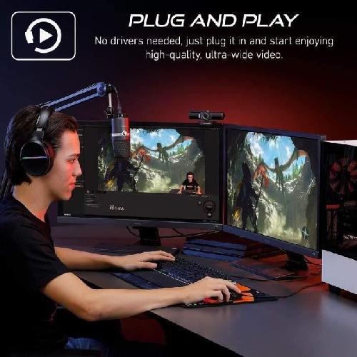 Webcam Webcam - AVERMEDIA - Live Streamer CAM 513 - Ultra HD 4K - Grand Angle - Focus Fixe - USB 3.0