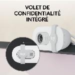Webcam Webcam - Full HD 1080p - Logitech - Brio 100 - Microphone integre - Blanc
