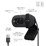 Webcam Webcam - Full HD 1080p - LOGITECH - Brio 100 - Microphone intégré - Graphite - (960-001585)