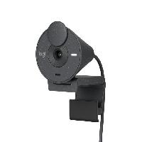 Webcam Logitech Brio 300 Webcam Full HD avec confidentialité. micro a réduction de bruit. USB-C - Graphite