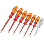 WERA - 6 tournevis isole cruciforme PH et plat