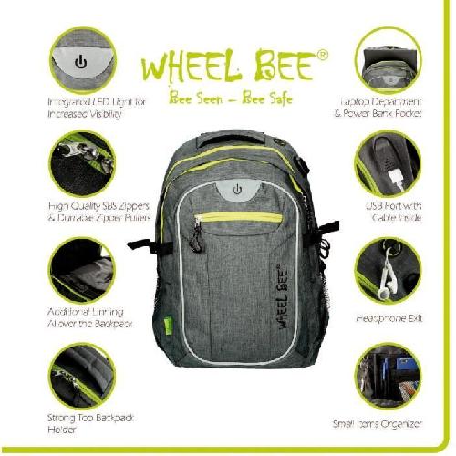 Sac A Dos Wheel Bee Revolution Sac a Dos Enfants. 46 cm. 30 liters. Gris - 950022