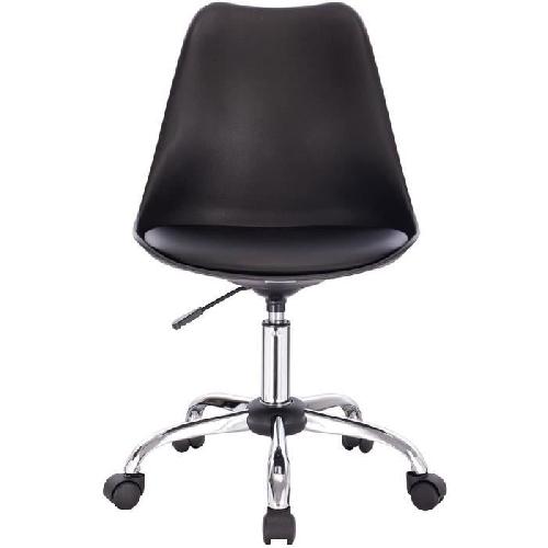 WINONA Chaise de bureau ajustable - Metal - Noir - L 48 x P 54 x H 80 - 90 cm