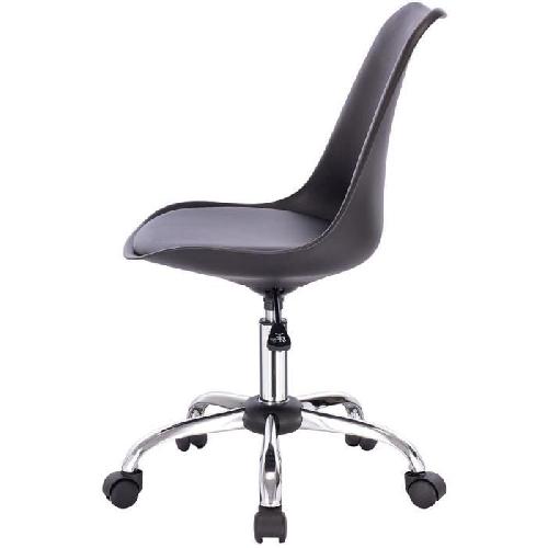 WINONA Chaise de bureau ajustable - Metal - Noir - L 48 x P 54 x H 80 - 90 cm