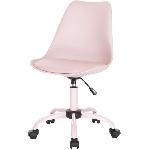 WINONA Chaise de bureau ajustable - Metal - Rose - L 48 x P 54 x H 80 - 90 cm