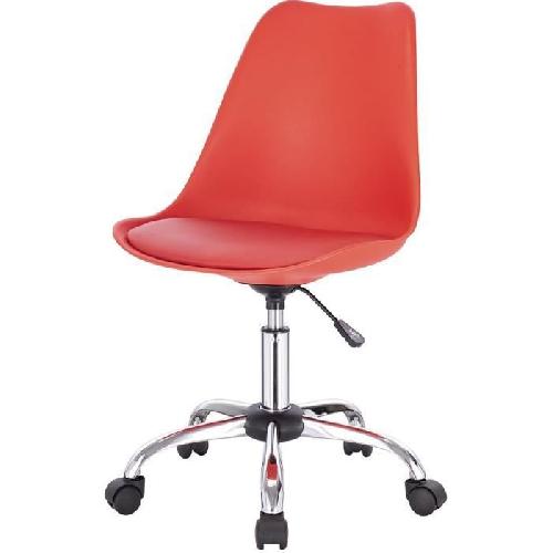 WINONA Chaise de bureau ajustable - Orange - L 48 x P 54 x H 80-90 cm