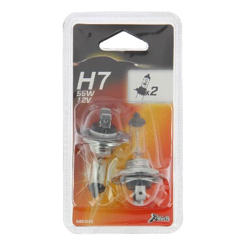 Ampoules H7 12V XLTECH 2 ampoules H7 55W 12V