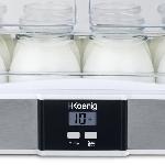 Yaourtiere - Fromagere Yaourtiere HKoeNIG - ELY120 - Capacite 12 pots de 160ml - Programmable jusqu'a 15h - 15W