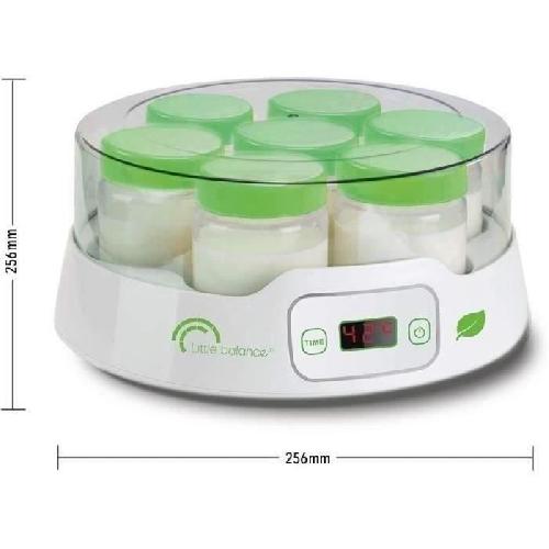 Yaourtiere - Fromagere Yaourtiere LITTLE BALANCE - Capacite 7 pots de 190ml + 6 pots additionnels - Programmable jusqu'a 14h - 20W