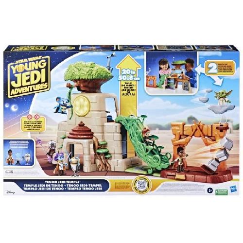 Figurine Miniature - Personnage Miniature Young Jedi Temple Jedi de Tenoo. Figurine et effets sonores et lumineux. 2 figurines incluses. des 3 ans. Star Wars. Hasbro