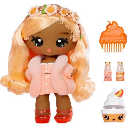 Poupee Yummiland - Grande poupée 25 cm a coiffer et câliner - Animal de compagnie + baumes a levre parfumé - Pia - Des 4ans