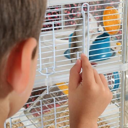 Cage ZOLUX Cage sur 2 étages pour hamsters. souris et gerbilles - Rody3 duo - L 41 x p 27 x h 40.5 cm - Banane