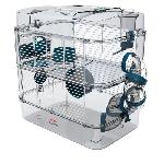 Cage ZOLUX Cage sur 2 étages pour hamsters. souris et gerbilles - Rody3 duo - L 41 x p 27 x h 40.5 cm - Bleu